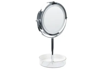 Sminkspegel Savoie Silver/Vit - Silver/Vit - Inredning - Speglar - Spegel med belysning