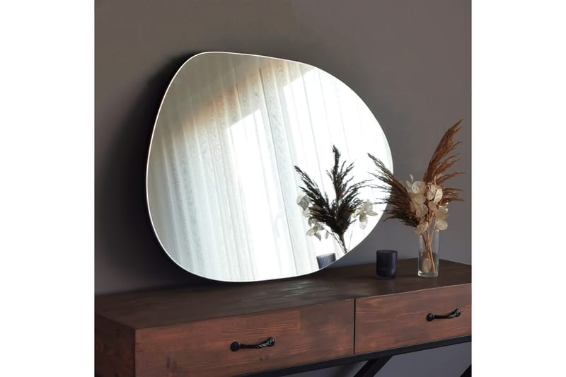 Asymmetrisk Spegel 75x55 cm - Svart - Inredning - Speglar - Väggspegel