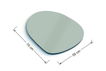 Asymmetrisk Spegel 75x55 cm - Svart - Inredning - Speglar - Väggspegel