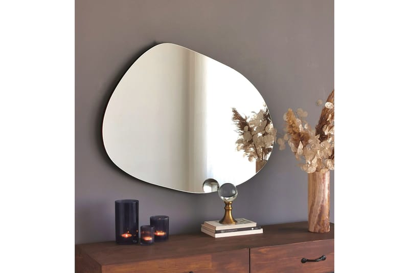 Asymmetrisk Spegel 75x55 cm - Svart - Inredning - Speglar - Väggspegel