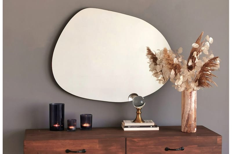 Asymmetrisk Spegel 75x55 cm - Svart - Inredning - Speglar - Väggspegel