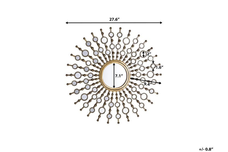 Blois Spegel 70 cm - Guld - Inredning - Speglar - Väggspegel