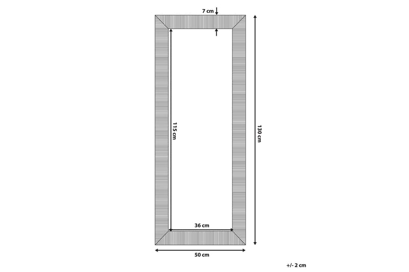 Nauetta Spegel 50x130 cm - Silver - Inredning - Speglar - Väggspegel