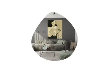 Omilo Spegel 60 cm Asymmetrisk - Svart - Inredning - Speglar - Väggspegel