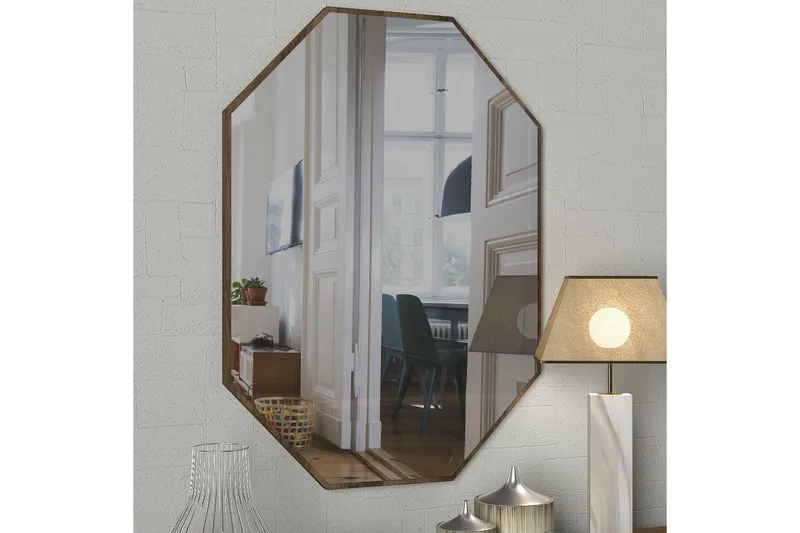 Riddlesworth Spegel 70 cm - Valnöt - Inredning - Speglar - Väggspegel