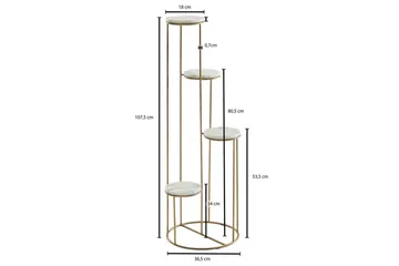 Stående hylla Wohnling Äkta marmortopp blomma ståtlig metallbas modern - Inredning - Kruka & ytterkruka