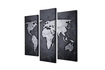 Dekorativ Canvastavla 3-Delar 45x20 cm - Flerfärgad - Inredning - Tavlor & konst - Canvastavlor