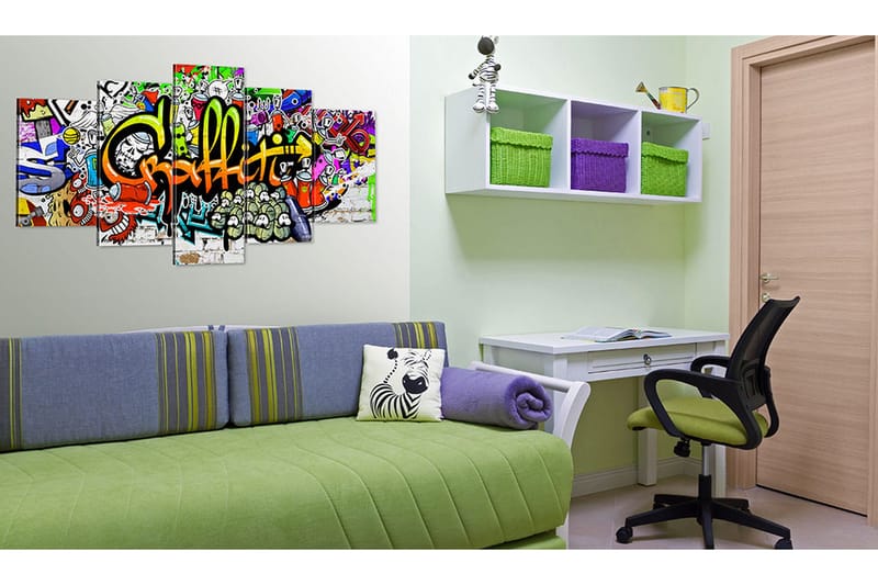 Tavla Artistic Graffiti 200x100 - Artgeist sp. z o. o. - Inredning - Tavlor & konst - Canvastavlor