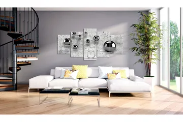 Tavla Balls And Concrete 5 Parts Wide 100x50 - Artgeist sp. z o. o. - Inredning - Tavlor & konst - Canvastavlor