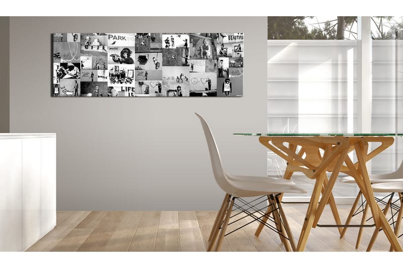 Tavla Banksy: Graffiti Collage II 120x40 - Inredning - Tavlor & konst - Canvastavlor