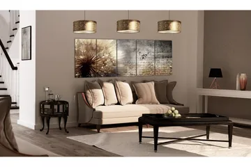 Tavla Beige Dandelion 225x90 - Artgeist sp. z o. o. - Inredning - Tavlor & konst - Canvastavlor