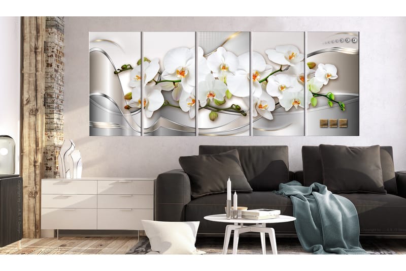 Tavla Blooming Orchids 200x80 - Artgeist sp. z o. o. - Inredning - Tavlor & konst - Canvastavlor