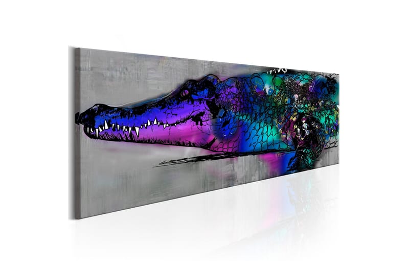 Tavla Blue Alligator 135x45 cm - Inredning - Tavlor & konst - Canvastavlor