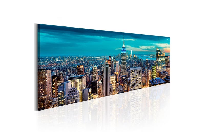 Tavla Blue Metropolis 150x50 - Artgeist sp. z o. o. - Inredning - Tavlor & konst - Canvastavlor