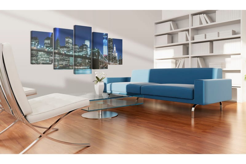 Tavla Blue Nyc 200x100 - Artgeist sp. z o. o. - Inredning - Tavlor & konst - Canvastavlor