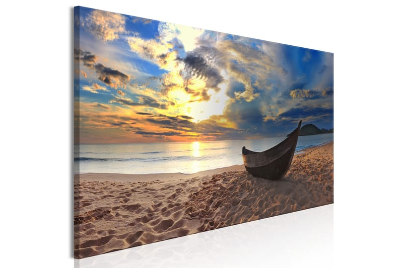 Tavla Boat on the Beach (1 Part) Narrow 150x50 - Inredning - Tavlor & konst - Canvastavlor