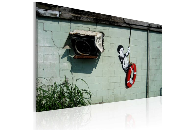 Tavla Boy On A Swing Banksy 60x40 - Artgeist sp. z o. o. - Inredning - Tavlor & konst - Canvastavlor
