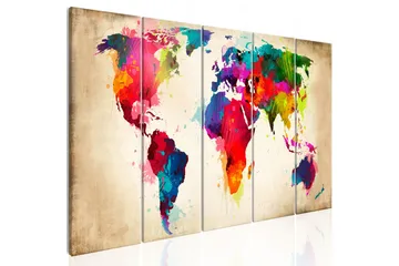 Tavla Bright Continents 225x90 - Artgeist sp. z o. o. - Inredning - Tavlor & konst - Canvastavlor