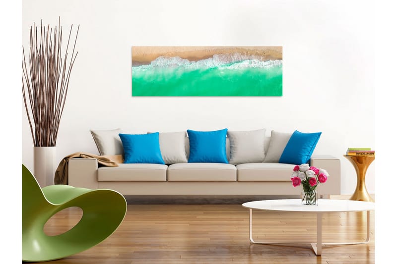 Tavla Coast (1 Part) Narrow Green 135x45 - Inredning - Tavlor & konst - Canvastavlor