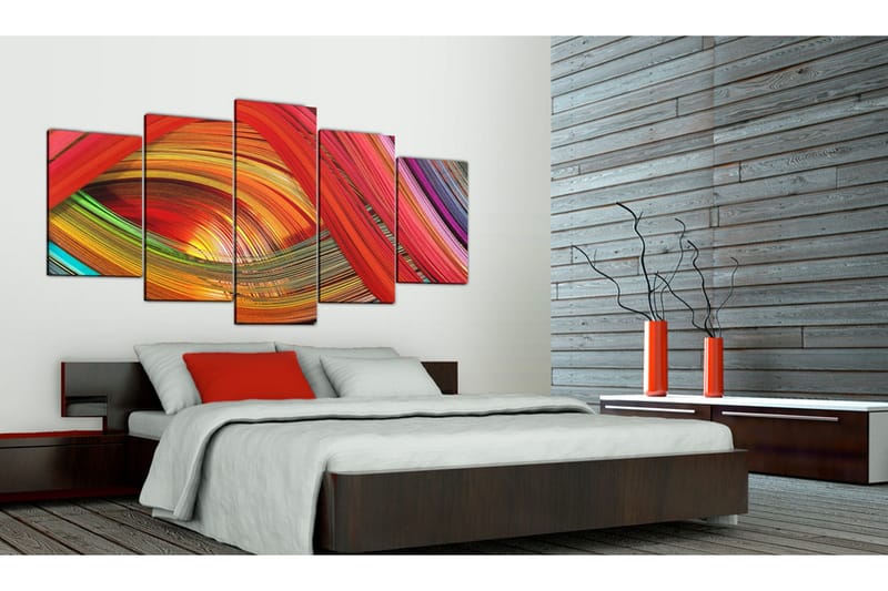 Tavla Colorful Strips Abstraction 200x100 - Artgeist sp. z o. o. - Inredning - Tavlor & konst - Canvastavlor