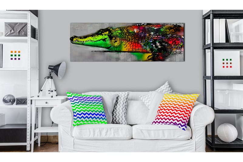 Tavla Colourful Beast 135x45 cm - Inredning - Tavlor & konst - Canvastavlor