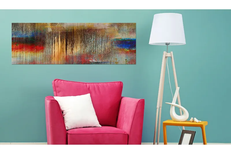 Tavla Colourful Rainstorm 135x45 cm - Inredning - Tavlor & konst - Canvastavlor