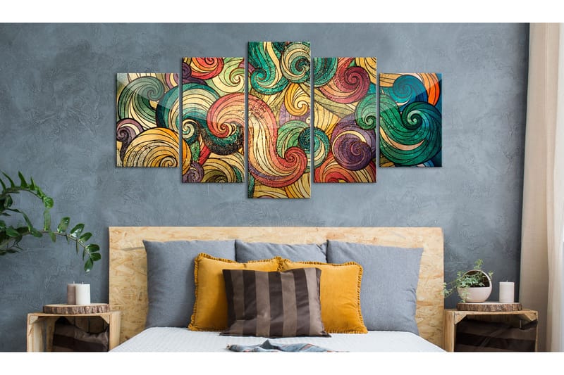 Tavla Colourful Waves 100x50 - Artgeist sp. z o. o. - Inredning - Tavlor & konst - Canvastavlor