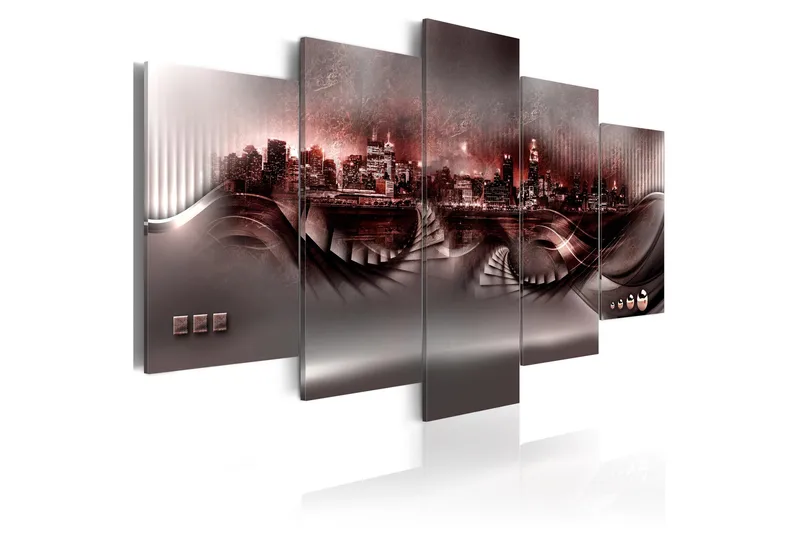 Tavla Crimson City 100x50 - Artgeist sp. z o. o. - Inredning - Tavlor & konst - Canvastavlor