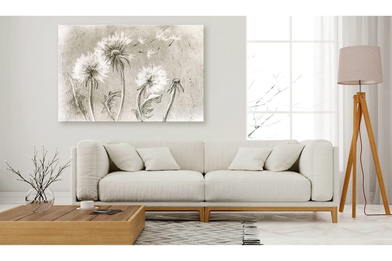 Tavla Dandelions (Pencil Artwork) 120x80 - Artgeist sp. z o. o. - Inredning - Tavlor & konst - Canvastavlor