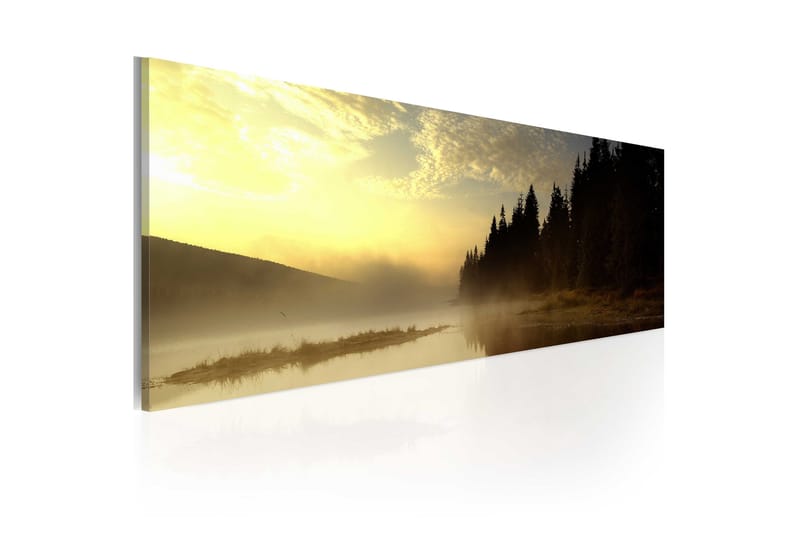 Tavla Dimma Över En Sjö 135x45 cm - Inredning - Tavlor & konst - Canvastavlor