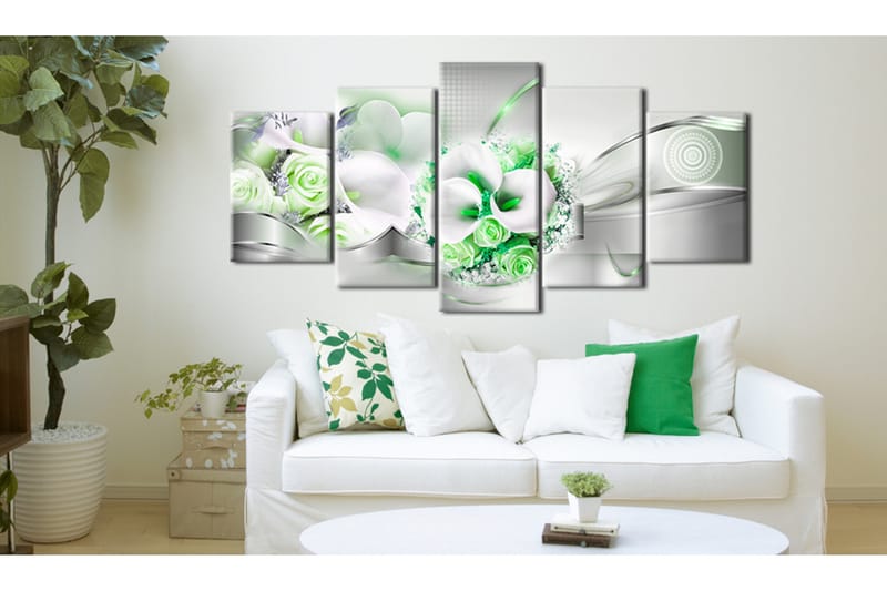 Tavla Emerald Bouquet 100x50 - Artgeist sp. z o. o. - Inredning - Tavlor & konst - Canvastavlor