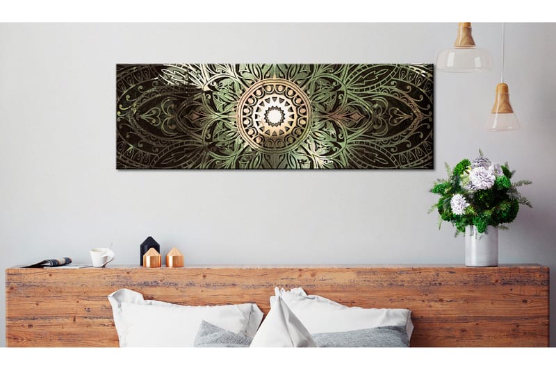 Tavla Emerald Mandala 120x40 - Artgeist sp. z o. o. - Inredning - Tavlor & konst - Canvastavlor