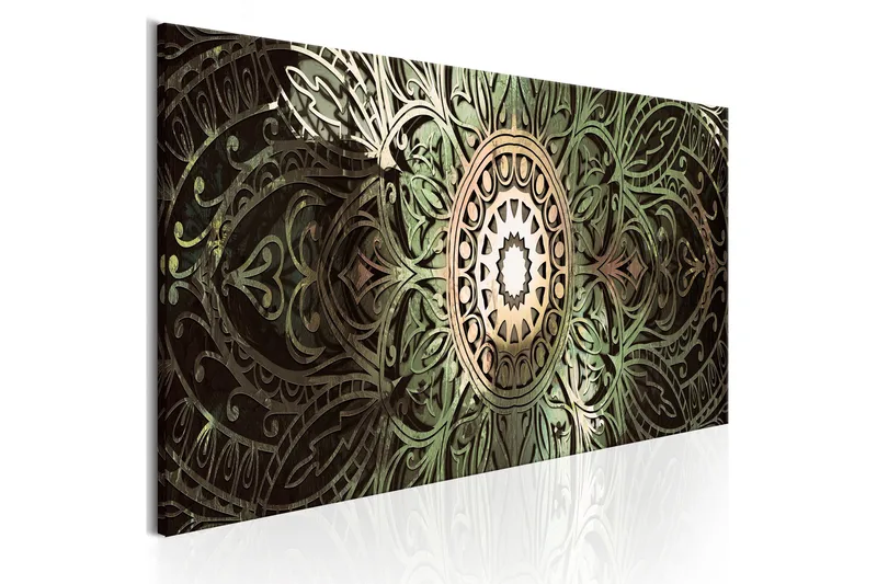 Tavla Emerald Mandala 120x40 - Artgeist sp. z o. o. - Inredning - Tavlor & konst - Canvastavlor