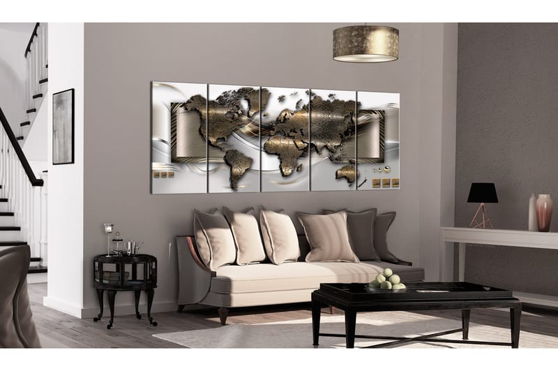 Tavla Exclusive Map 200x80 - Artgeist sp. z o. o. - Inredning - Tavlor & konst - Canvastavlor