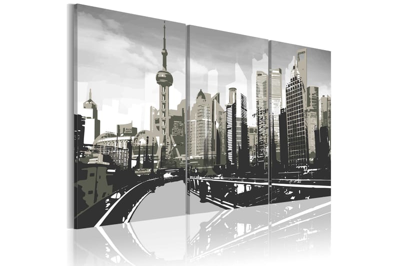 Tavla Grey Shanghai 90x60 - Artgeist sp. z o. o. - Inredning - Tavlor & konst - Canvastavlor