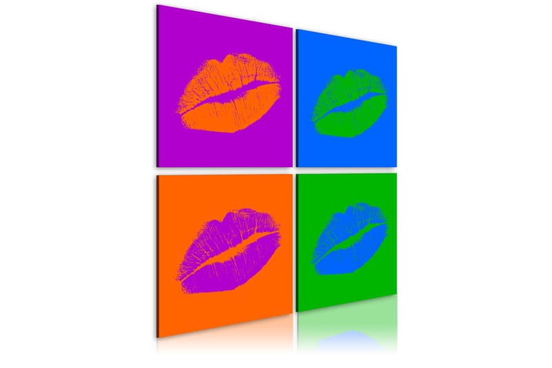 Tavla Kisses: Popkonst 60x60 - Artgeist sp. z o. o. - Inredning - Tavlor & konst - Canvastavlor