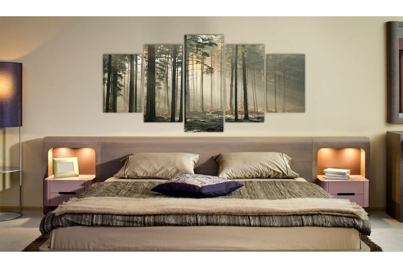 Tavla Light In A Dark Forest 200x100 - Artgeist sp. z o. o. - Inredning - Tavlor & konst - Canvastavlor