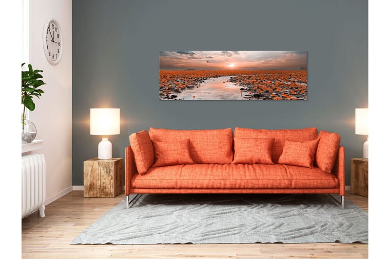Tavla Lily Pathway (1 Part) Narrow 120x40 cm - Inredning - Tavlor & konst - Canvastavlor