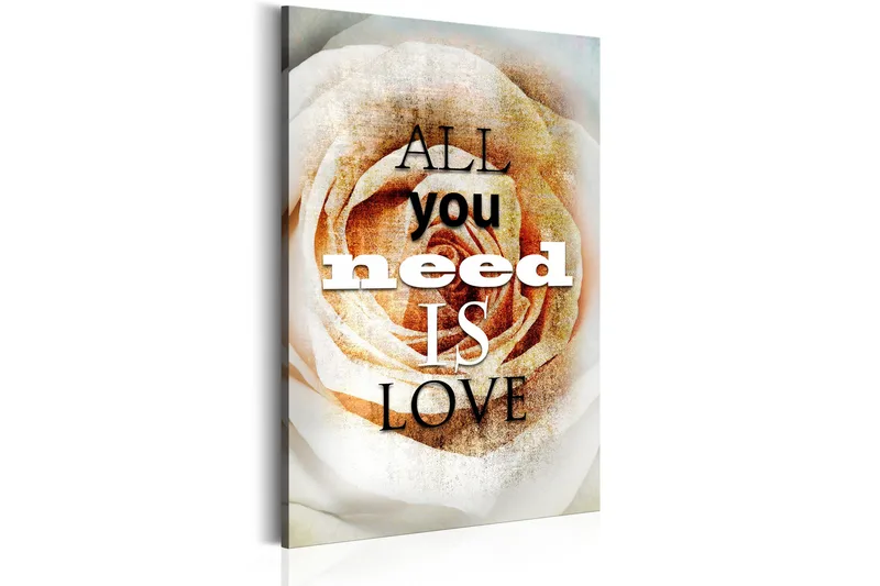 Tavla Love Rose 80x120 cm - Inredning - Tavlor & konst - Canvastavlor