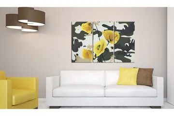 Tavla Målad av vallmo triptyken 90x60 - Artgeist sp. z o. o. - Inredning - Tavlor & konst - Canvastavlor
