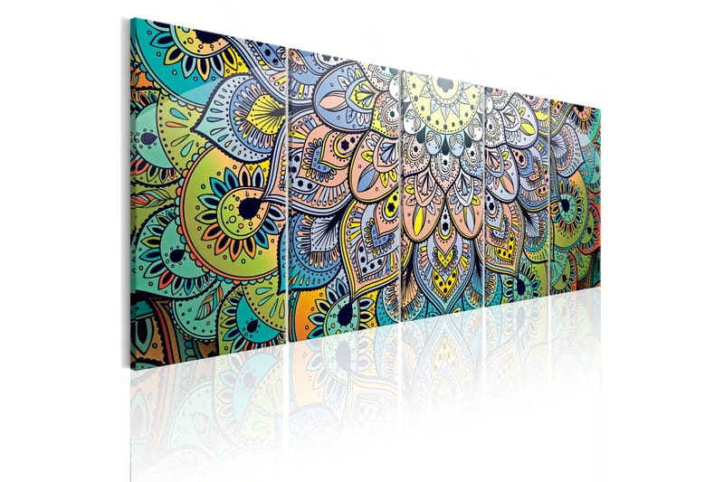 Tavla Mandala Peacock's Tail 225x90 - Artgeist sp. z o. o. - Inredning - Tavlor & konst - Canvastavlor