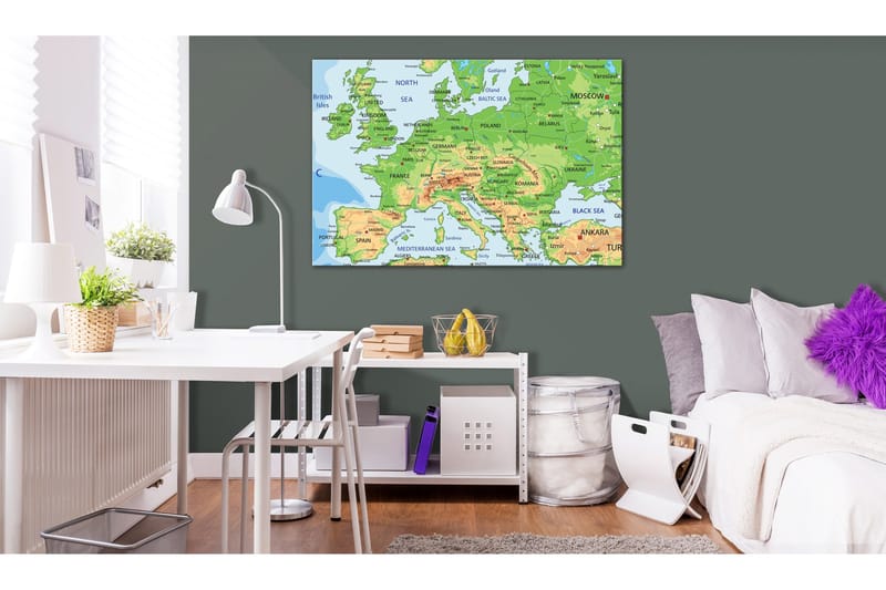 Tavla Map of Europe 90x60 - Inredning - Tavlor & konst - Canvastavlor