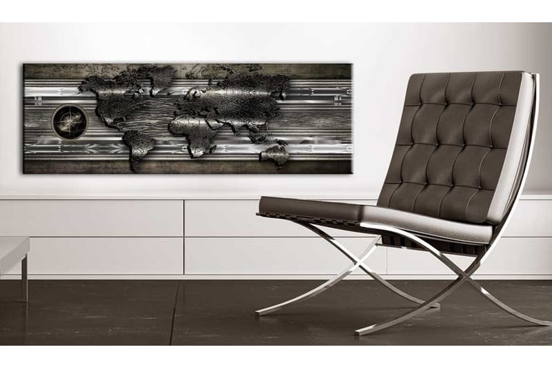 Tavla Metalic Map 135x45 cm - Inredning - Tavlor & konst - Canvastavlor