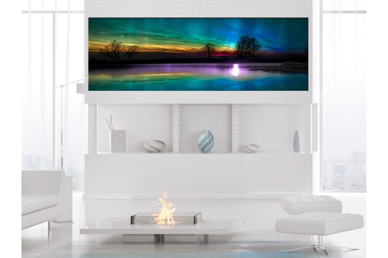 Tavla Rainbow Aurora (1 Part) Narrow 150x50 - Inredning - Tavlor & konst - Canvastavlor