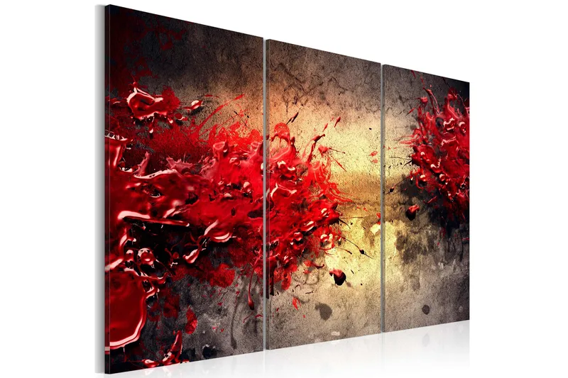 Tavla Red splash 90x60 - Artgeist sp. z o. o. - Inredning - Tavlor & konst - Canvastavlor