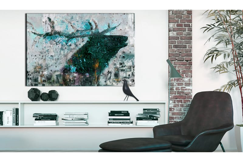 Tavla Sapphire Deer 60x40 cm - Inredning - Tavlor & konst - Canvastavlor