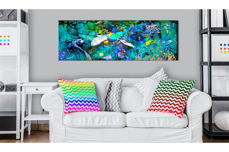 Tavla Sapphire Jungle 135x45 cm - Inredning - Tavlor & konst - Canvastavlor