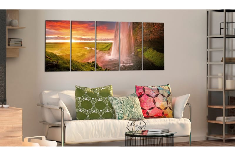 Tavla Seljalandsfoss Waterfall 200x80 - Artgeist sp. z o. o. - Inredning - Tavlor & konst - Canvastavlor