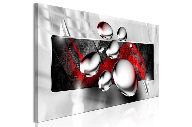 Tavla Shiny Stones (1 Part) Narrow Red 135x45 - Inredning - Tavlor & konst - Canvastavlor