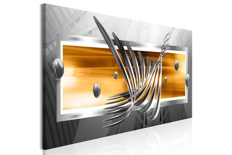 Tavla Silver Wings (1 Part) Narrow Orange 135x45 - Inredning - Tavlor & konst - Canvastavlor
